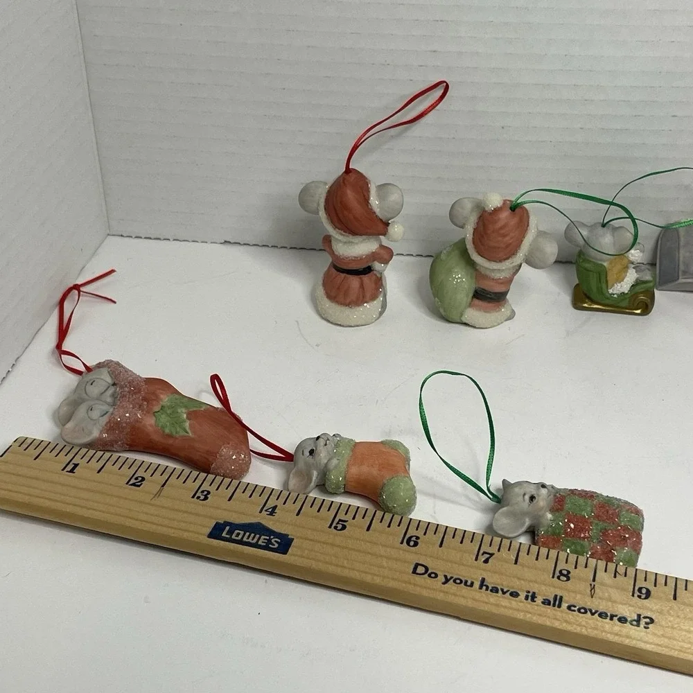 Merry Christmas Mice Mouse Ornaments - 2